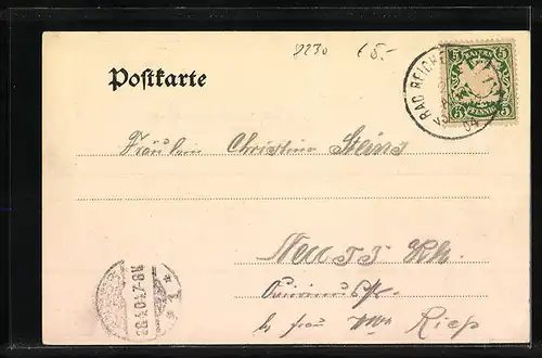 AK Bad Reichenhall, Teilansicht mit Bergkette