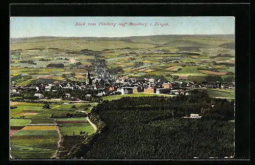 AK Annaberg /Erzgeb., Ortsansicht vom Pöhlberg aus