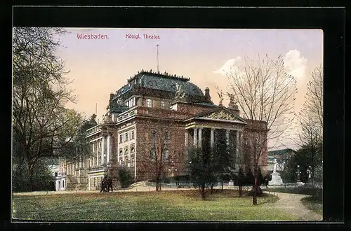AK Wiesbaden, Königliches Theater