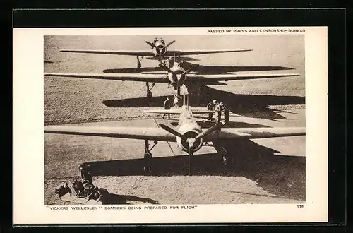 AK Vickers Wellesley, Bombers Being Prepared For Flight