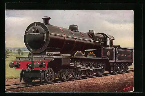 AK Englische Eisenbahn-Lokomotive der Lancashire and Yorkshire Railway