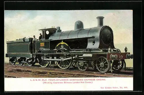 AK Englische Eisenbahn, Four-Cylinder Compound Express Engine, L. & N. W. Rly.