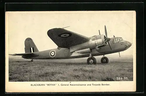 AK Flugzeug Blackburn Botha 1, General Reconnaissance and Torpedo Bomber