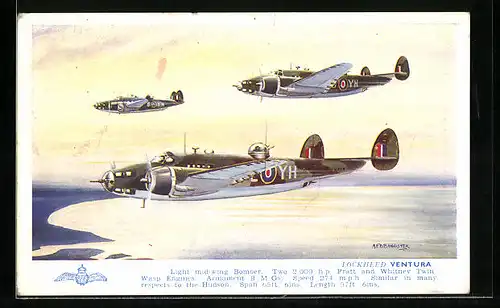 AK Lockheed Ventura, Britische leichte Bomber im Staffelflug