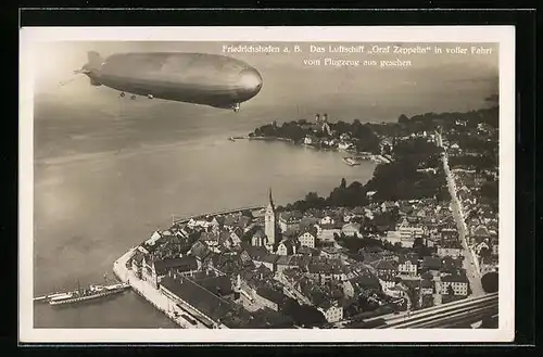 AK Friedrichshafen /Bodensee, Fliegeraufnahme des LZ 127 Graf Zeppelin
