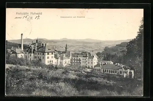 AK Hohwald, Heilstätte, Gesamtansicht mit Fernblick