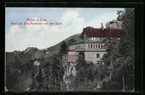AK Oybin b. Zittau, Hotel und Berg-Restaurant auf dem Oybin