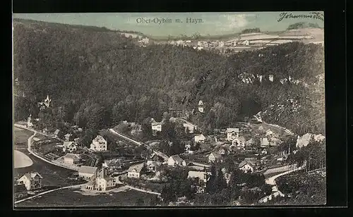 AK Ober-Oybin, Teilansicht mit Hayn