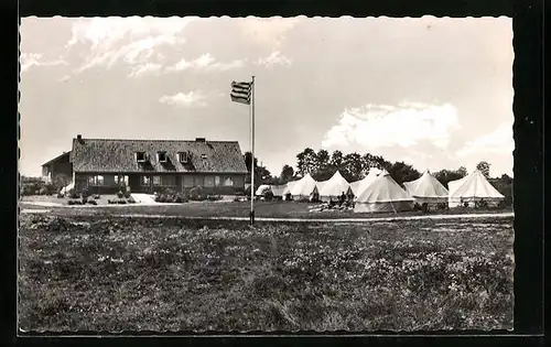 AK Hohenfelde über Kiel /Ostsee, Ortspartie mit Zeltplatz