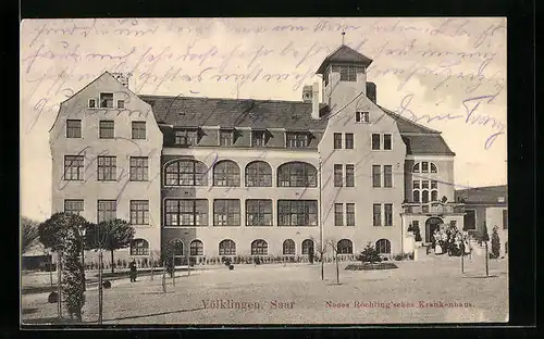 AK Völklingen / Saar, Neues Röchling`sches Krankenhaus