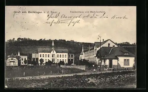 AK Beckingen a. d. Saar, Krankenhaus und Mädchenheim