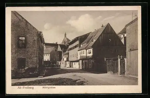 AK Freiberg, Partie am Mühlgraben, Alt-Freiberg