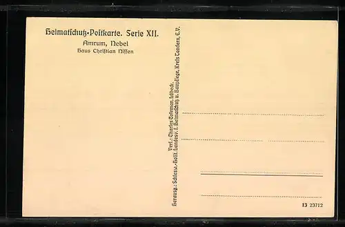 AK Nebel /Amrum, Haus Christian Nissen