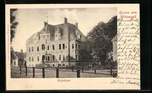 AK Wittmund, Kreishaus mit Strasse