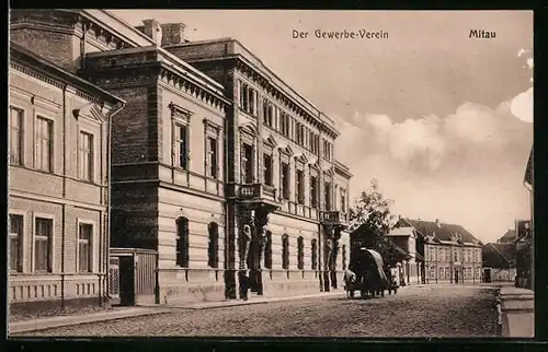 AK Mitau, Gebäude des Gewerbe-Vereins