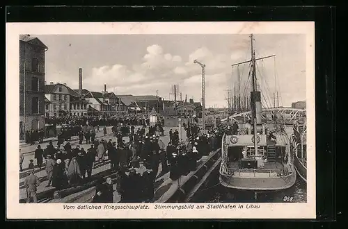 AK Libau, Stimmungsbild am Stadthafen