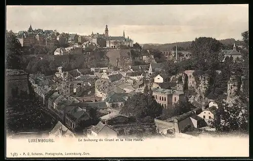 AK Luxembourg, La faubourg du Grund et la Ville Haute