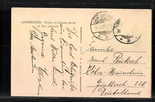 AK Luxembourg, Viaduc du Chemin de fer et vue générale