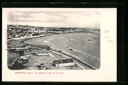 AK Lisbonne, Belem, Vue générale prise de la Tour