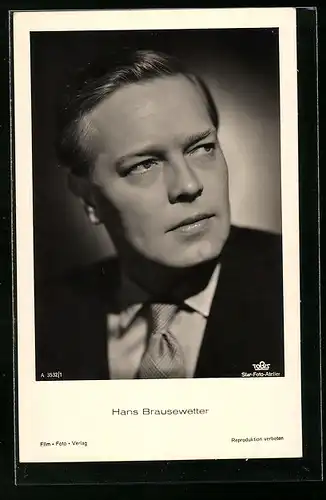 AK Schauspieler Hans Brausewetter im Anzug