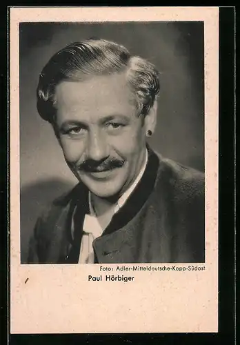AK Schauspieler Paul Hörbiger lächelt
