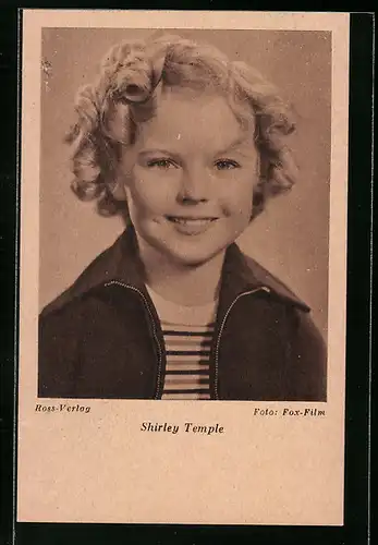 AK Schauspielerin Shirley Temple fröhlich lächelnd