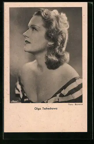 AK Schauspielerin Olga Tschechowa von der Seite