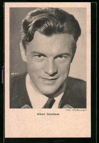 AK Schauspieler Albert Janscheck lächelnd