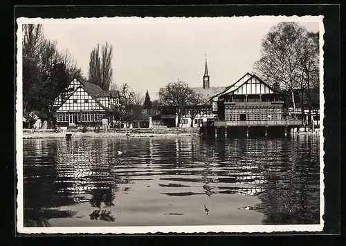 AK Zürich, Schweizerische Landesausstellung 1939, LA-Riesbach, Dörfli vom See