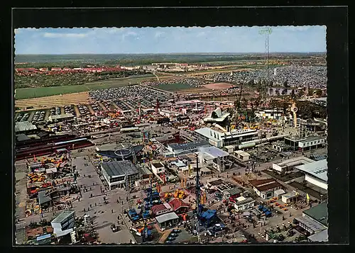 AK Hannover, Messegelände von oben gesehen