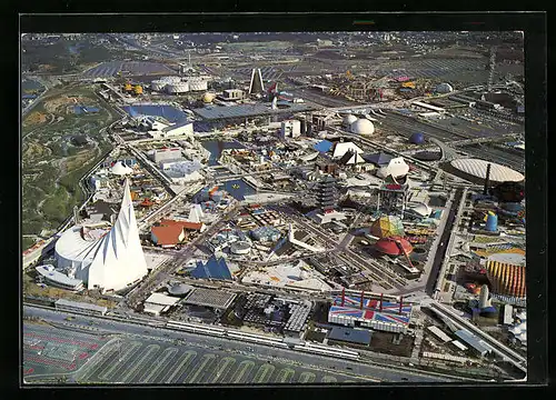 AK Osaka, Expo 1970, Messegelände mit Länderpavillons