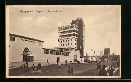 AK Düsseldorf, Ausstellung Gesolei 1926, Feuerwehrturm