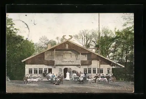 AK Zwickau, Ausstellung Gewerbe- und Industrie 1906, Gasthaus Schweizerhaus