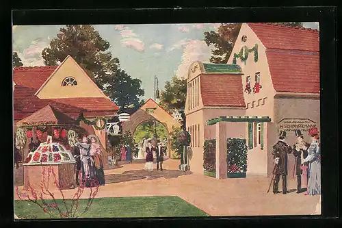 Künstler-AK Dresden, Internationale Photographische Ausstellung 1909