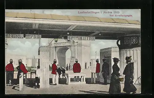 AK Aarhus, Landsudstillingen 1909, Ved Hovelindgangen