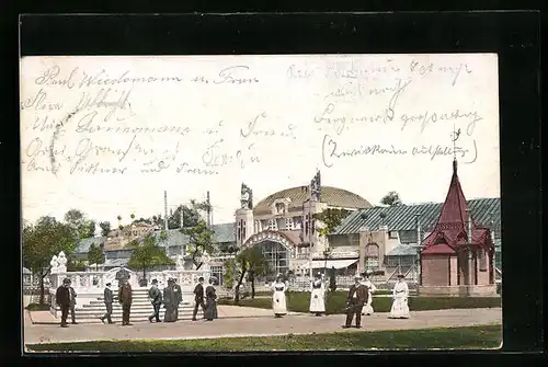 AK Zwickau, Gewerbe- und Industrie-Ausstellung 1906, Blick auf die Haupthalle