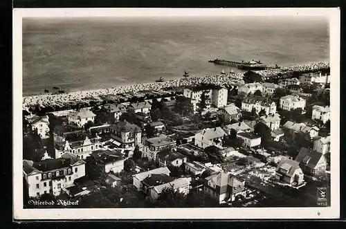 AK Ahlbeck, Ostseebad, Teilansicht mit Strand