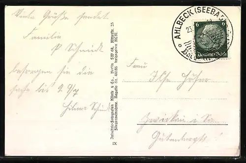 AK Ahlbeck, Ostseebad, Teilansicht mit Strand