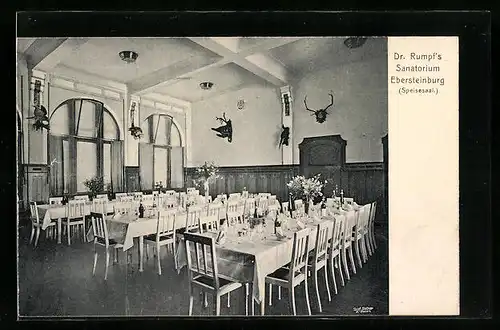 AK Ebersteinburg, Speisesaal in Dr. Rumpf's Sanatorium