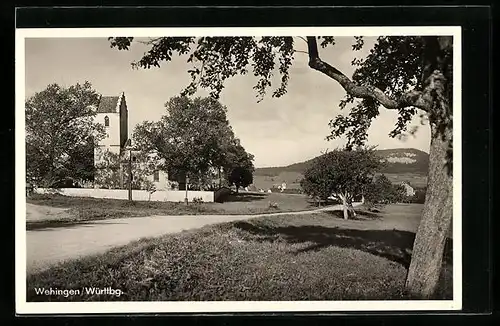 AK Wehingen, Ortsansicht mit Kirche