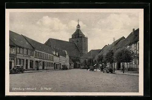 AK Osterburg / Altmark, Blick auf den Grossen Markt