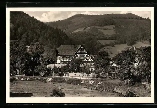 AK Schenkenzell / Schwarzwald, Gasthof und Pension Sonne, Bes.: F. Heizmann