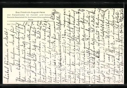 AK Bad Elster, Diele im Friedrich-August-Heim