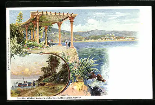 Künstler-AK Bordighera, Giardino Winter, Madonna della Ruota