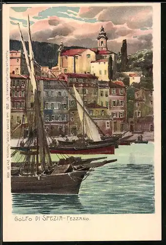 Lithographie Fezzano, Golfo di Spezia