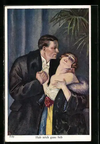 Künstler-AK sign. Toby: Hab mich ganz lieb