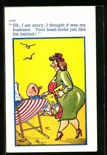 Künstler-AK sign. Trow: Oh, I am sorry, I thought it was my husband