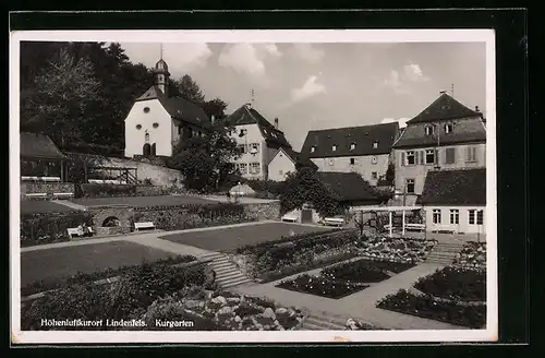 AK Lindenfels / Odenwald, Partie im Kurgarten