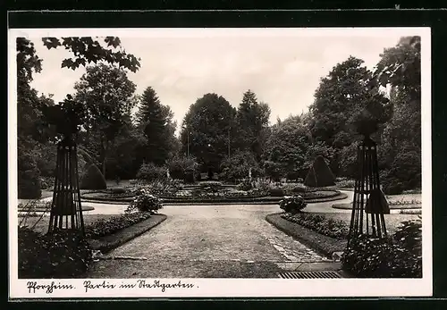 AK Pforzheim, Partie im Stadtgarten
