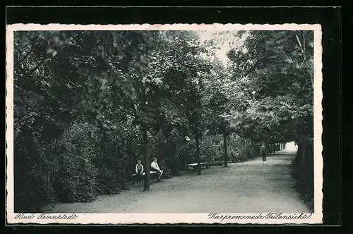 AK Bad Tennstedt, Teilansicht der Kurpromenade